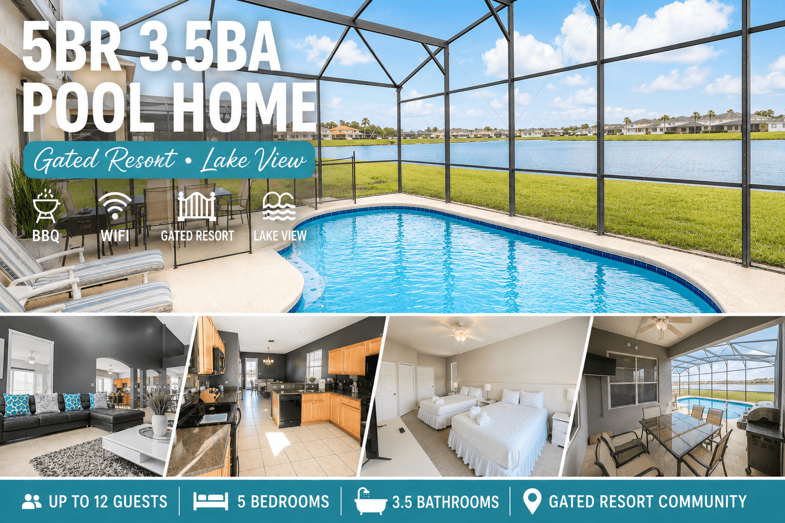 CRYSTAL COVE (4725BD) - 5BR 3.5BA Pool home with Lake View