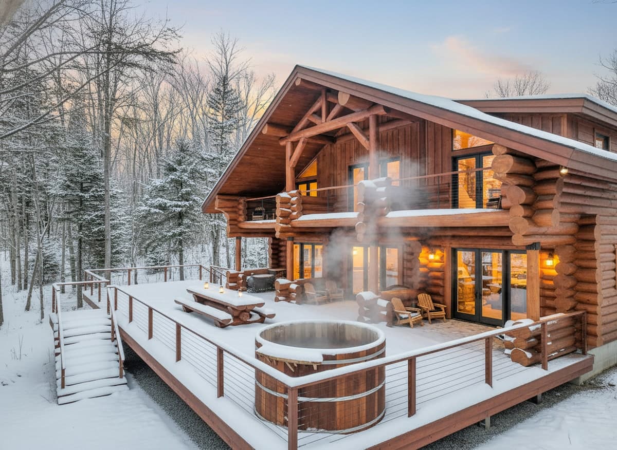 Lakefront Handcrafted Cabin with Lux Sauna CedarTub